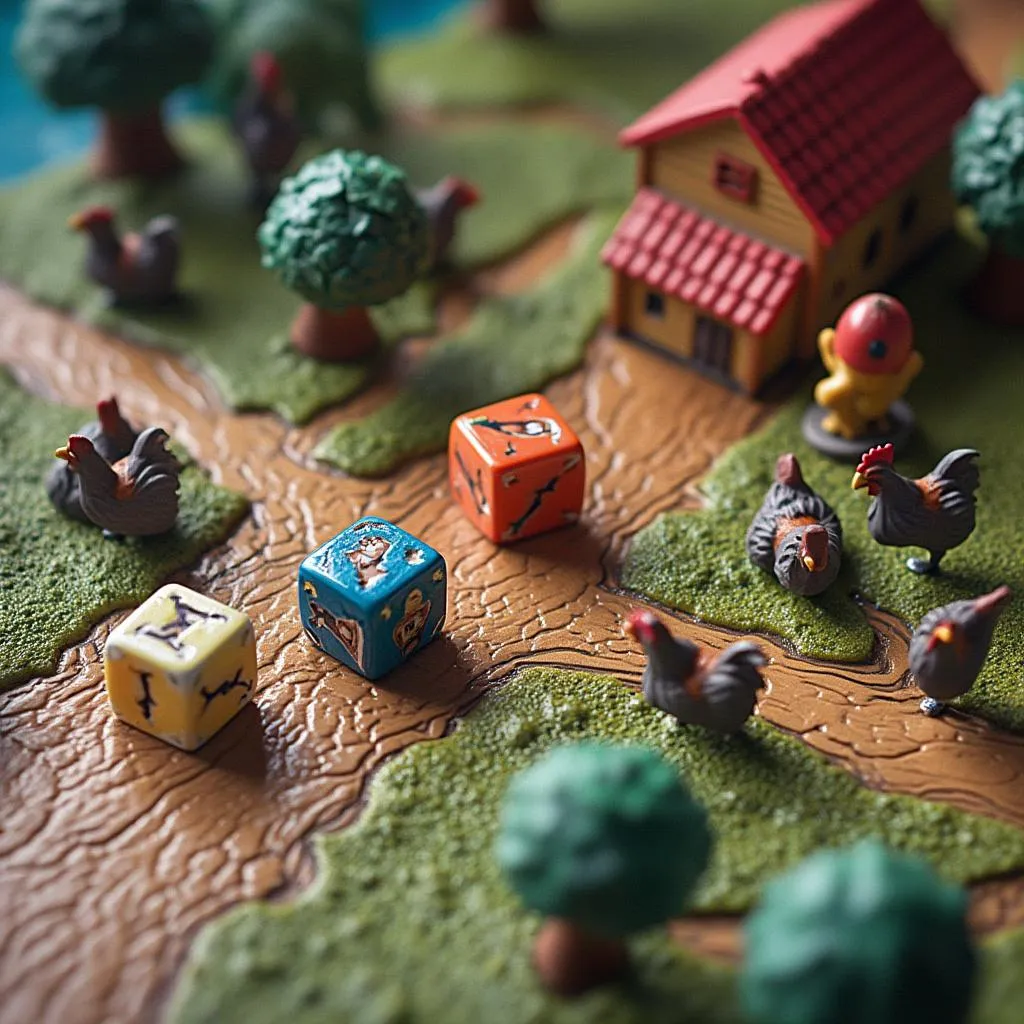Deluxe Chicken Road Game Components